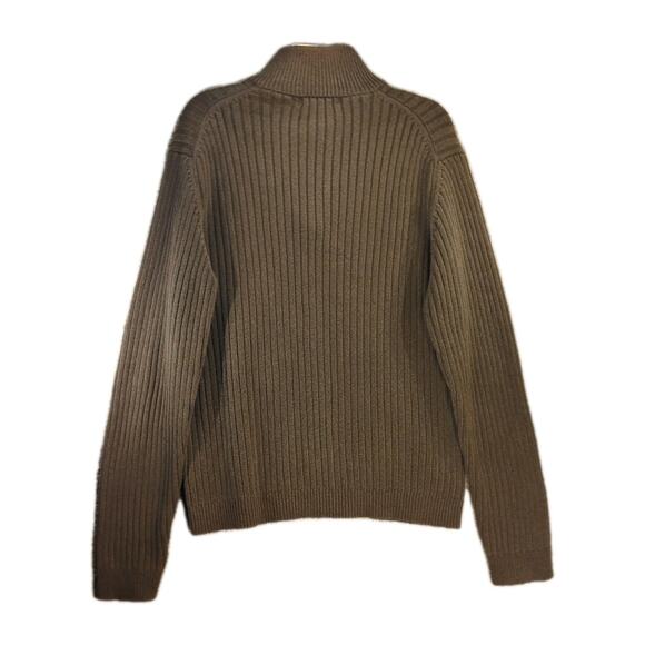 Calvin Klein Jeans Sweater – Men’s Large – Ribbed Cotton Quarter Zip – Mock Neck - Picture 3 of 9